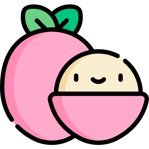 Lychee healthy food smiley lychee icon
