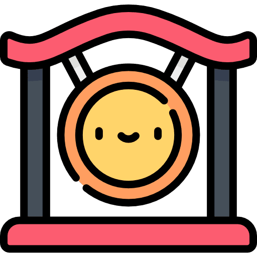 Gong smiley oriental gong icon