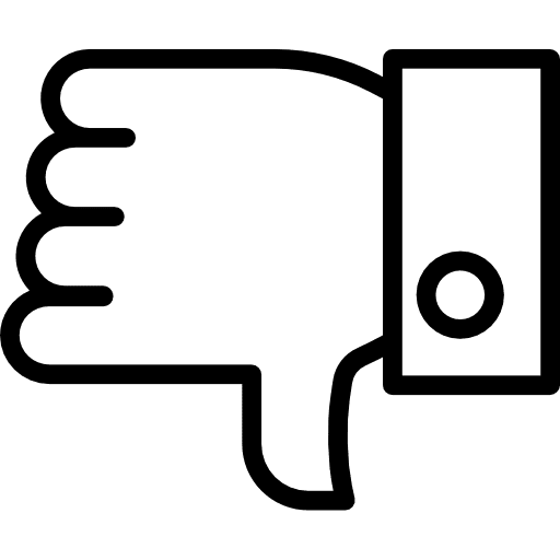 Thumb down dislike thumb down social media icon