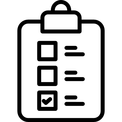 Clipboard office text lines science icon