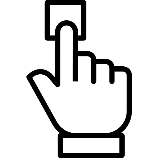 Finger gestures activation button icon