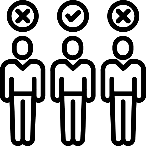 Human resources hire meeting picking icon