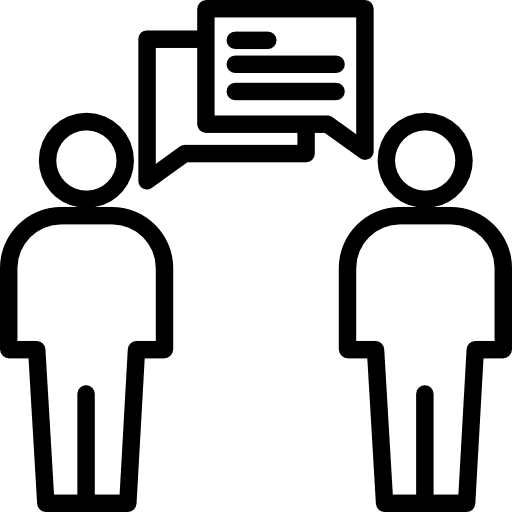 Talk face to face chat talking icon