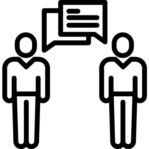 Talk speech bubbles humanpictos talk icon