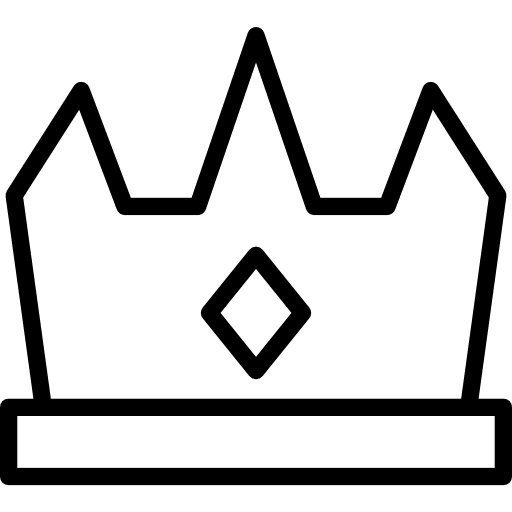 Crown king royal crowns icon