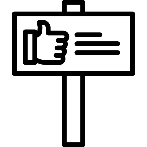 Like finger feedback signaling icon