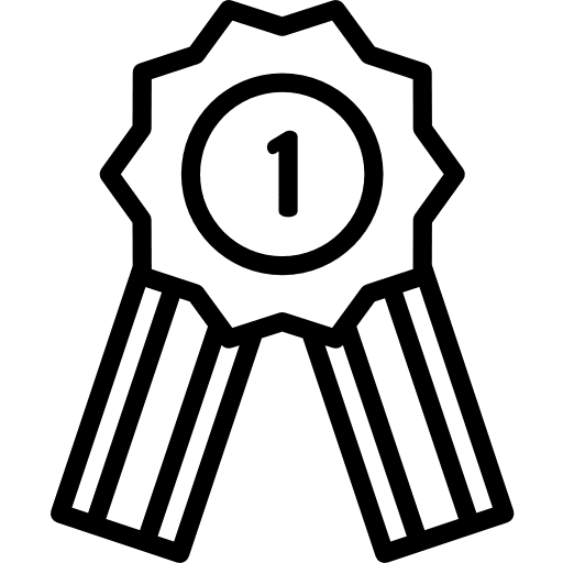 Medal one winner recognition icon