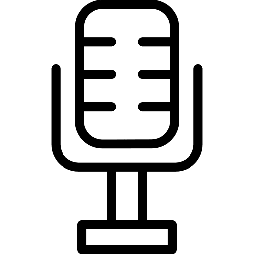 Microphone vintage sound electronics icon