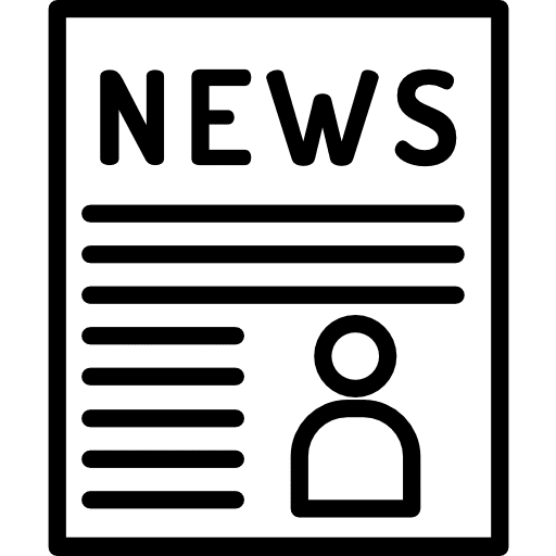 Newspaper news files and folders newspaper icon