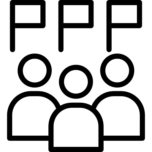 Party user flags garlands icon