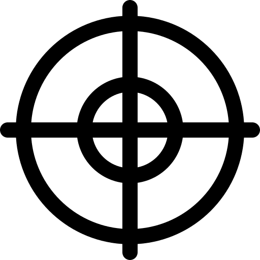 Precision aim precision shapes and symbols icon