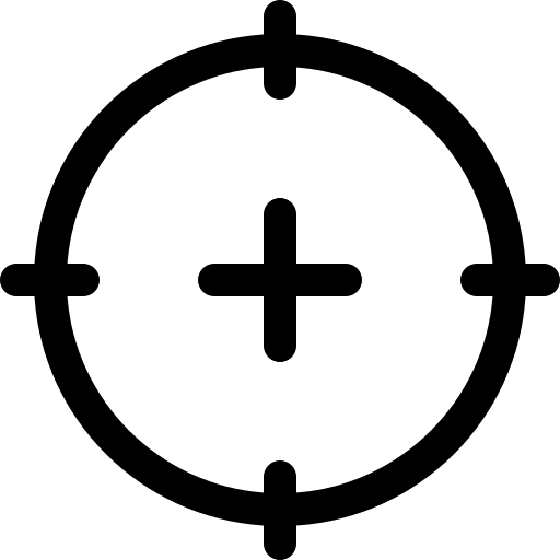 Precision aim shapes and symbols ui icon