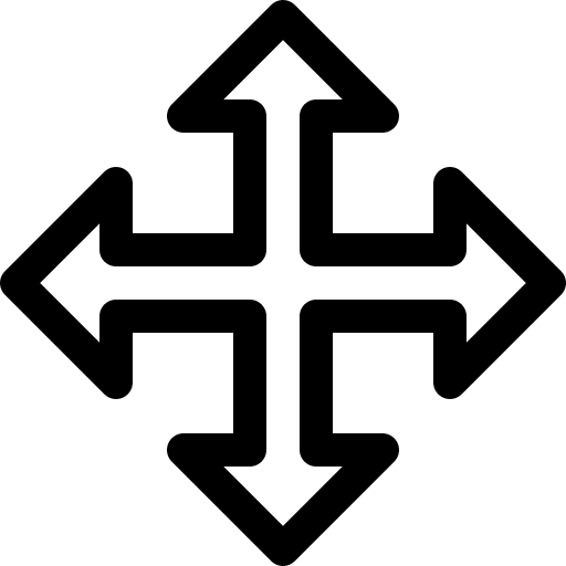 Move interface move selection four arrows icon