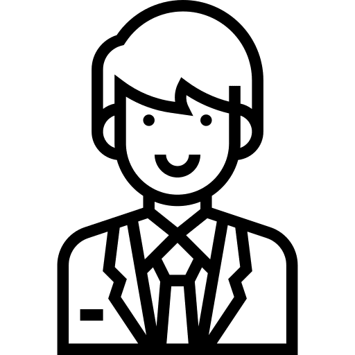 Manager business and finance worker user icon
