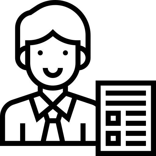 Businessman interface files and folders user icon