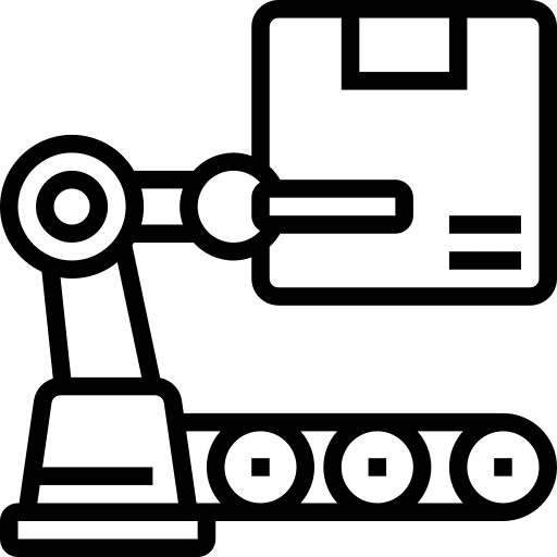 Production industrial electronics industrial robot icon