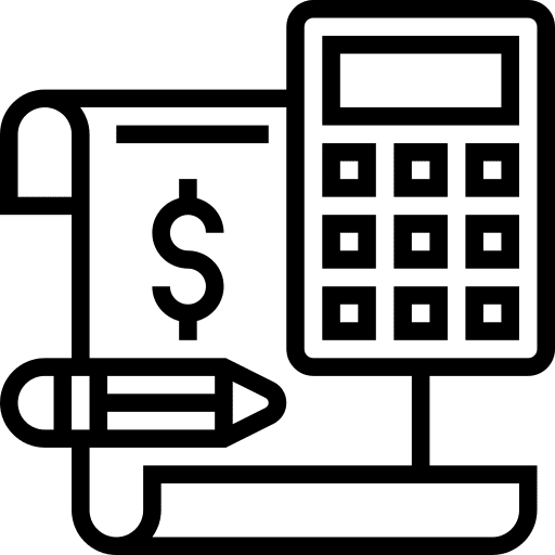 Statement calculator file receipt icon