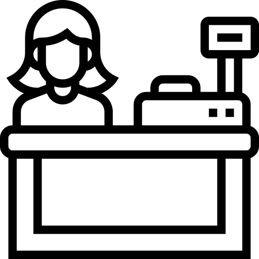 Cashier profession occupation shop icon