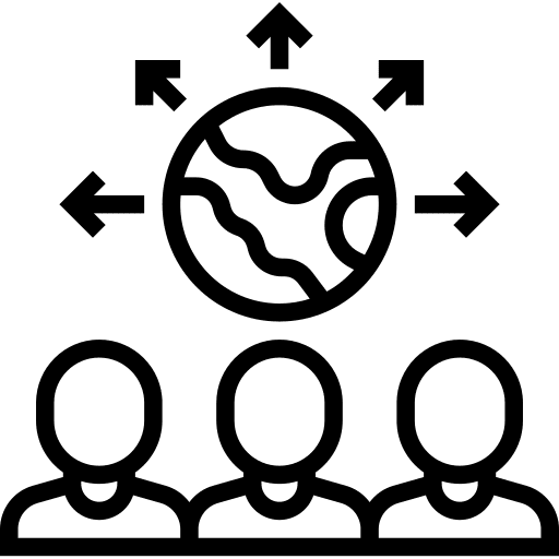 Outsourcing command directions business and finance icon