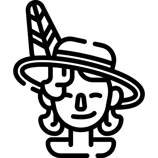 Hat model woman hat icon