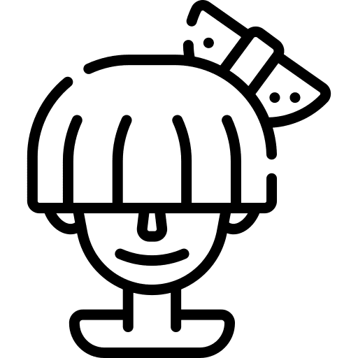 Headdress fashion wig woman icon