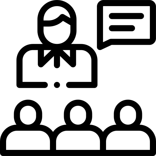 Boss training presentation teacher icon