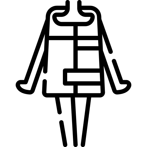 Dress modern femenine clothes icon