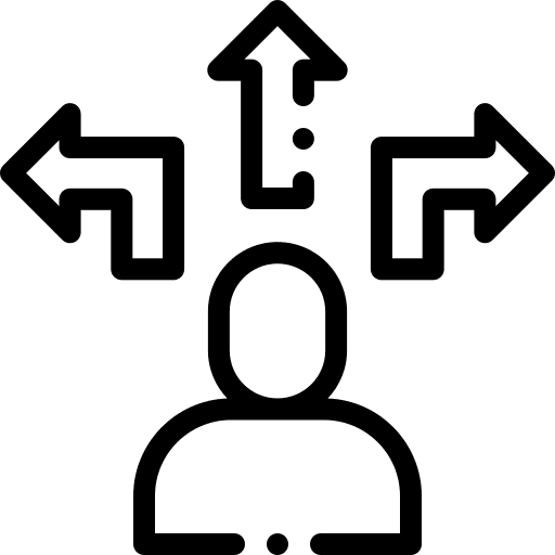 Path selection business and finance initiative icon
