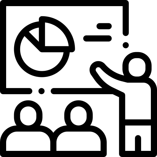 Presentation strategy people presentation icon