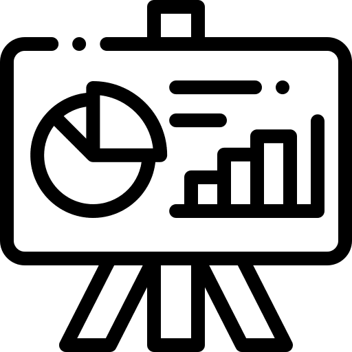 Results advertising business and finance charts icon