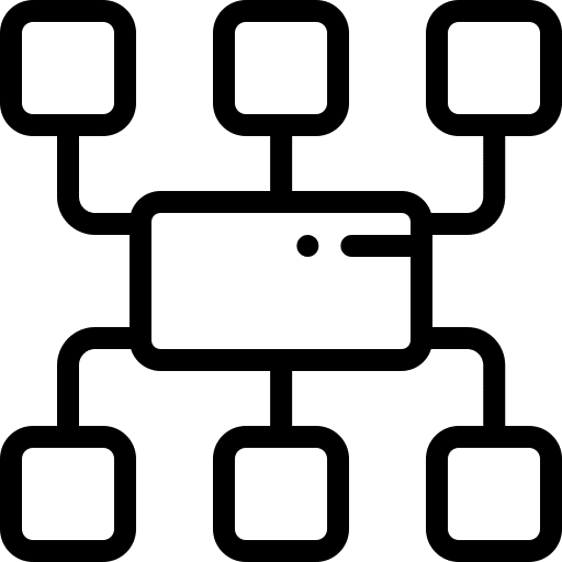 Organization diagram hierarchical structure organization icon