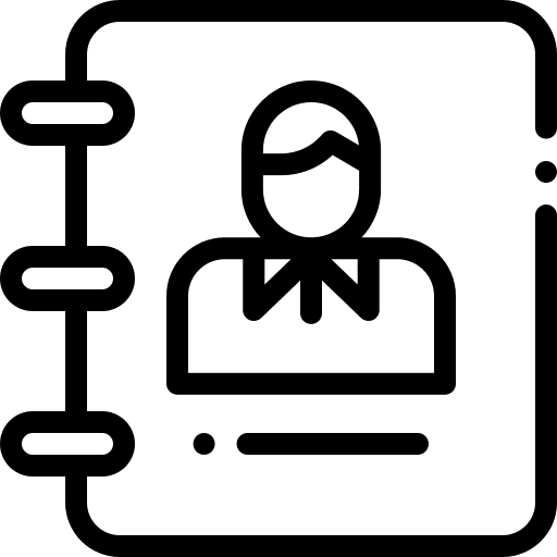 Phone book notepad phone book businessman icon