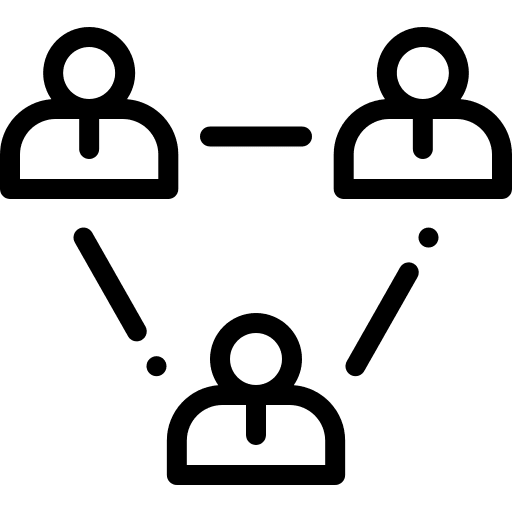 Team business and finance sharing networking icon