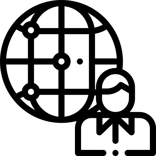 Global grid business and finance seo and web icon