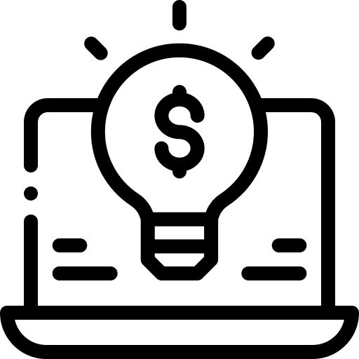 Laptop computer laptop dollar icon