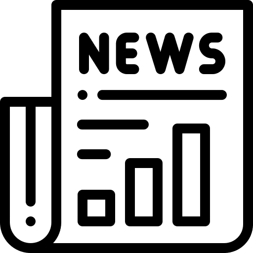 Newspaper interface newspaper communications icon