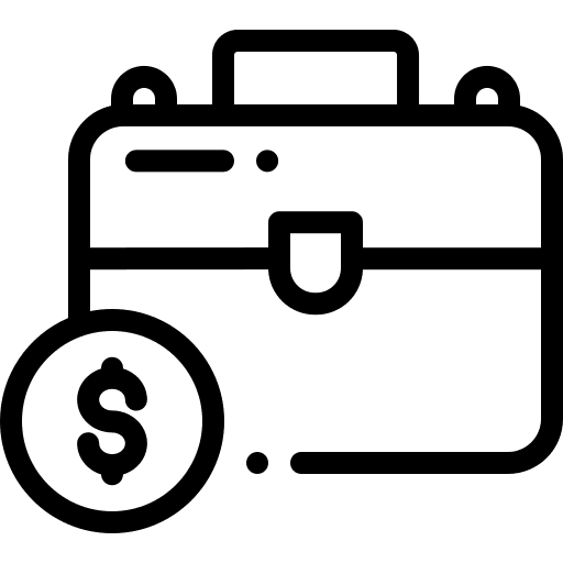 Portfolio bag briefcase suitcase icon