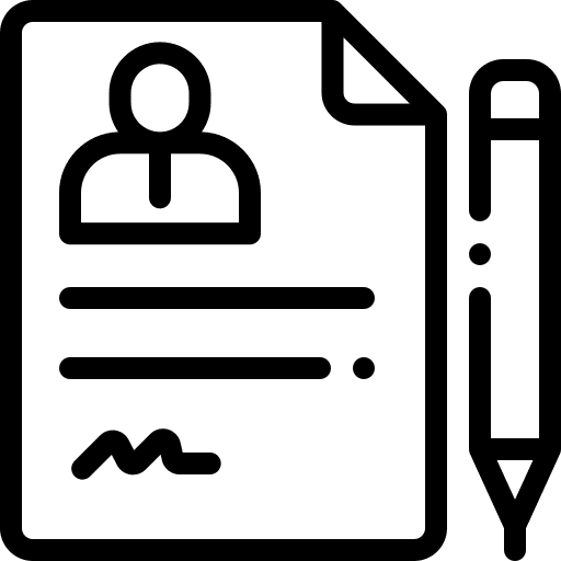 Cv envelope files and folders education icon