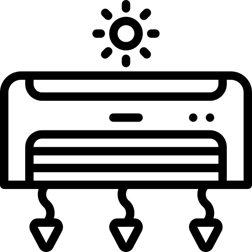 Air conditioner electronics heating refreshing icon