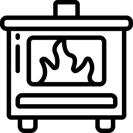 Chimney fire home fireplace icon