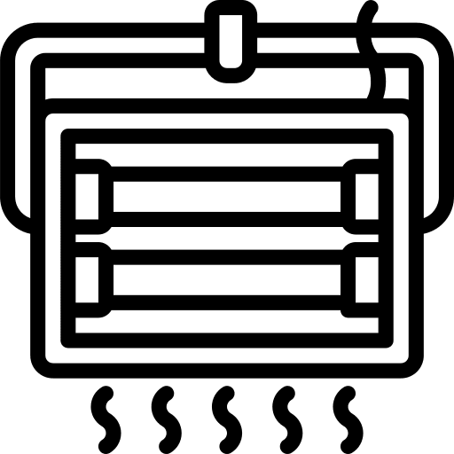 Radiator hot heater electronics icon