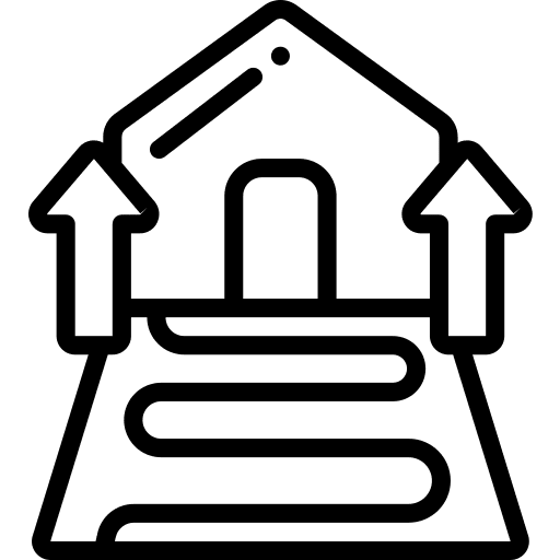 Underfloor heating technology technological smart home icon