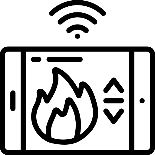 Remote control heater smartphone electronics icon