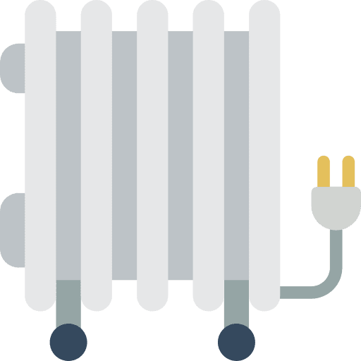 Heater hot heating radiator icon
