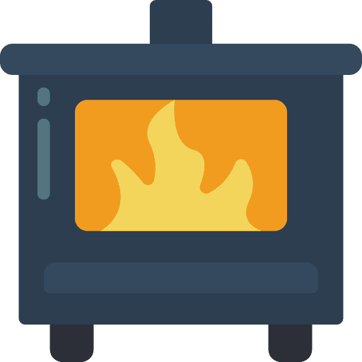 Chimney fire living room furniture and household icon