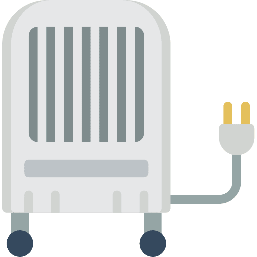 Heater furniture and household hot technology icon