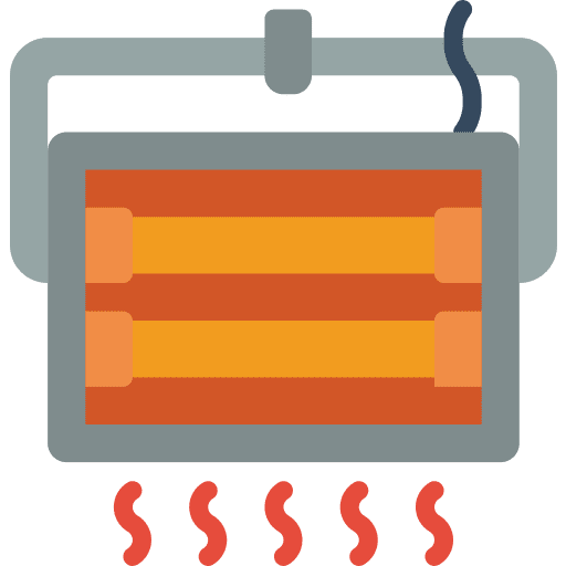 Radiator technology hot heating icon
