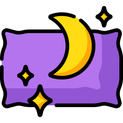 Healthy healthy sleeping moon icon