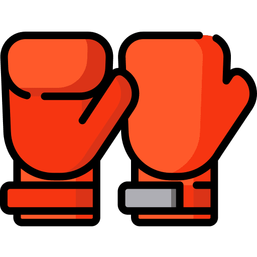 Athlete athlete boxing gloves box icon