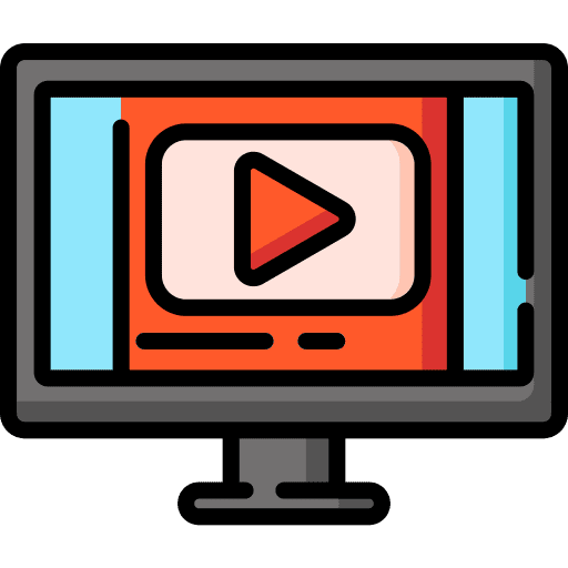 Computer screen presentation video icon